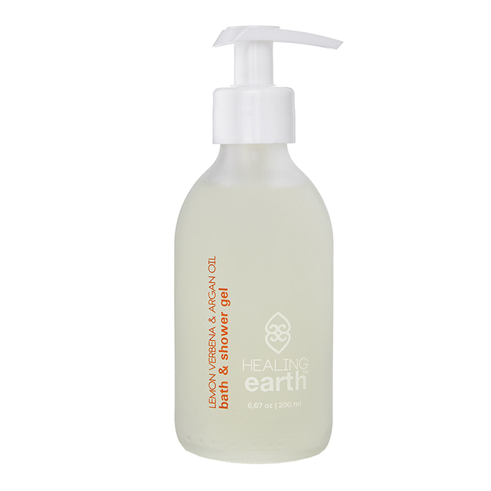 Lemon Verbena & Argan Oil Bath & Shower Gel - White