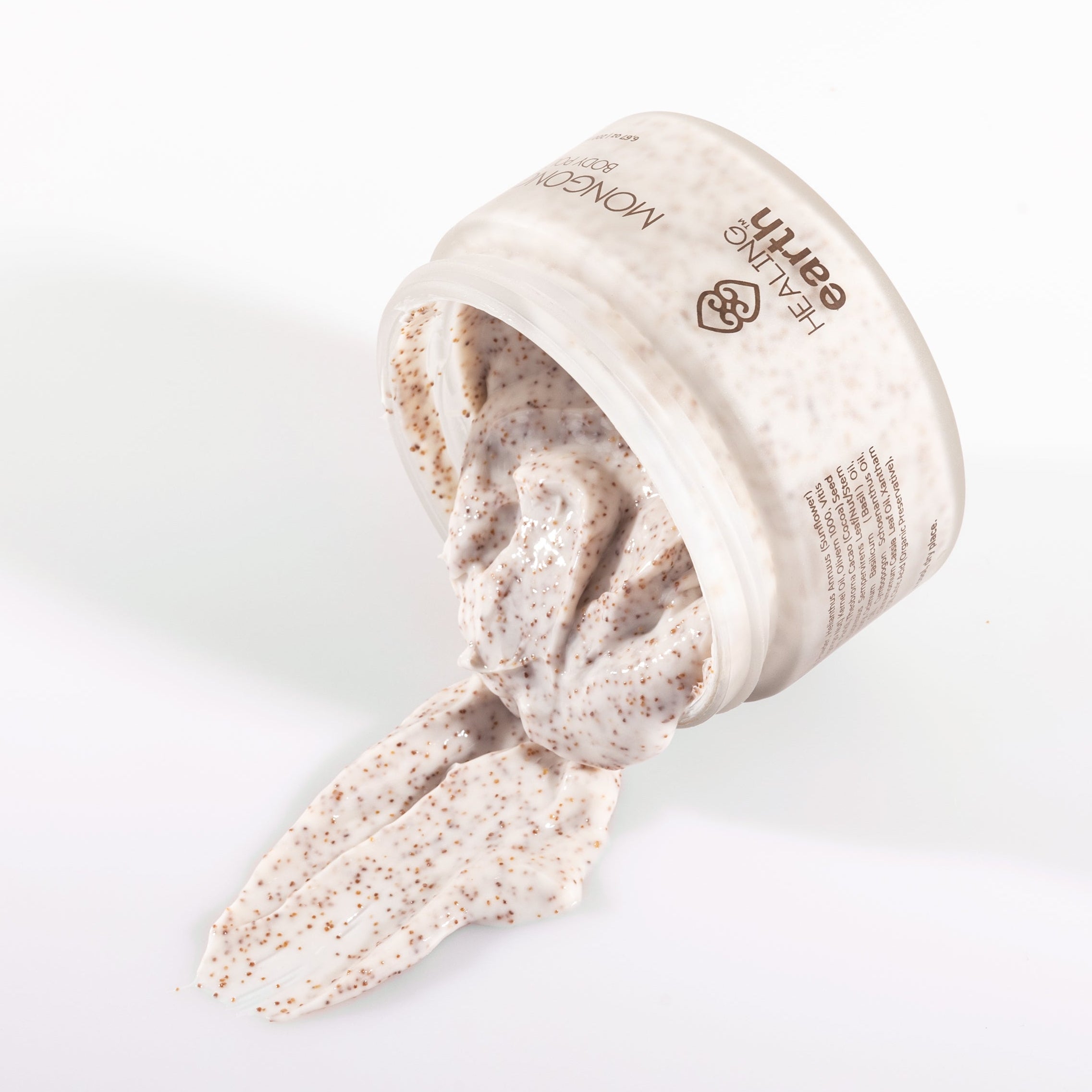 Open Mongongo Nut Body Polish on white background